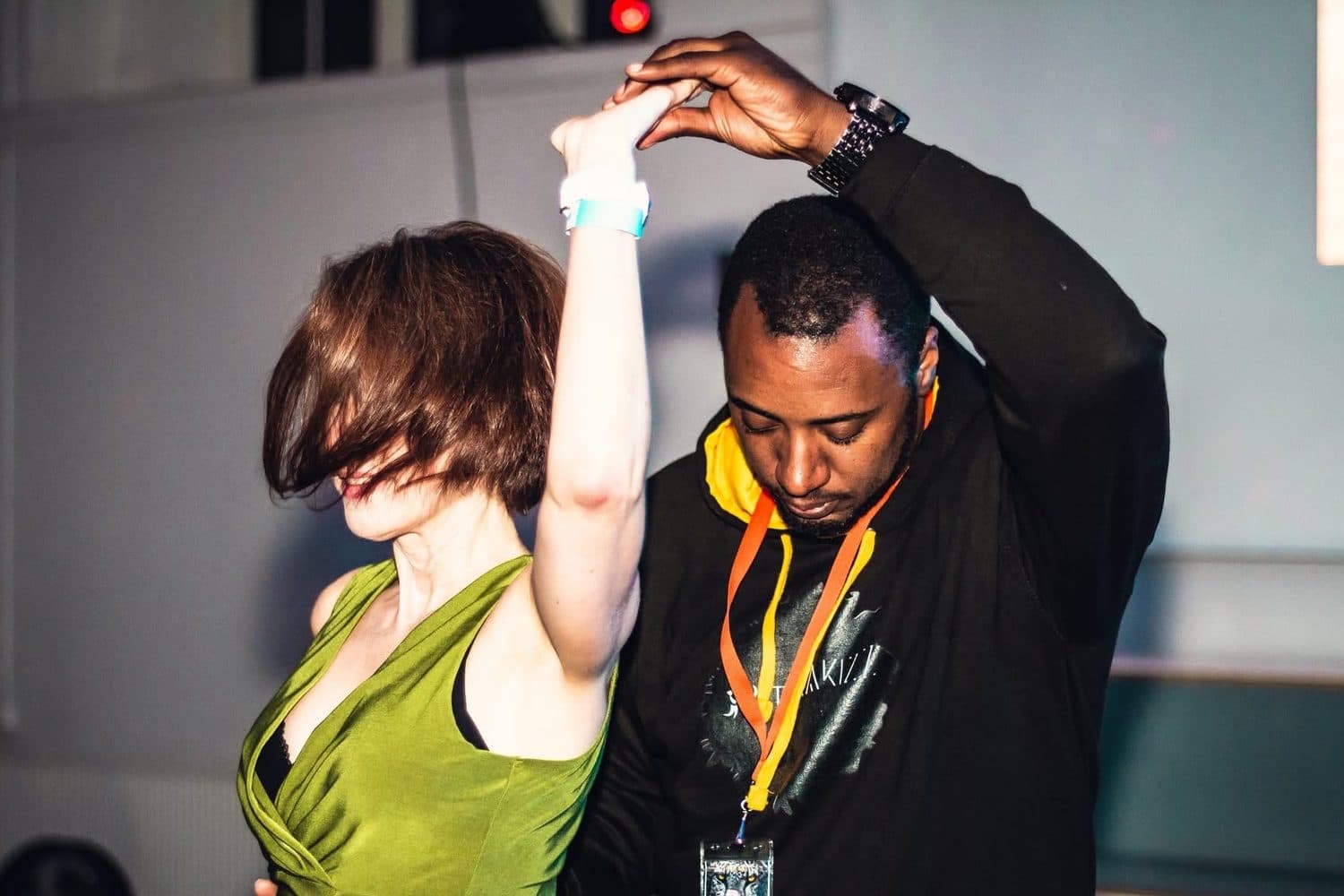 Dancers moving together at a C4flow Events social